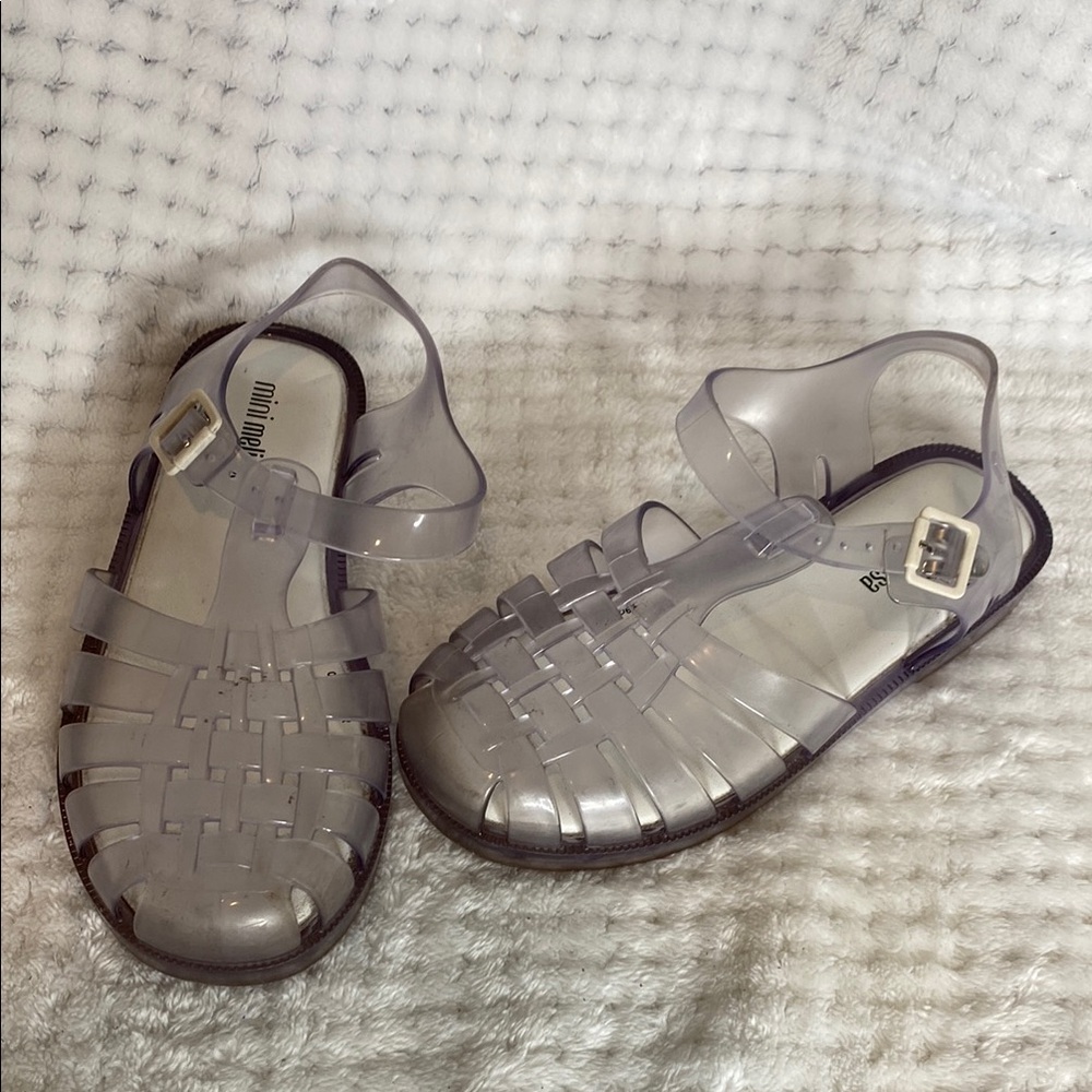mini melissa Clear Jelly Fisherman Sandals for Kids
